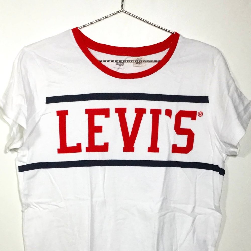 Levi's Perfect Ringer Tee Shirt Sz L